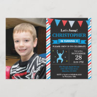 Invitation Jump Trampoline fête d'anniversaire