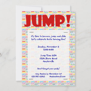Invitation Jump Words