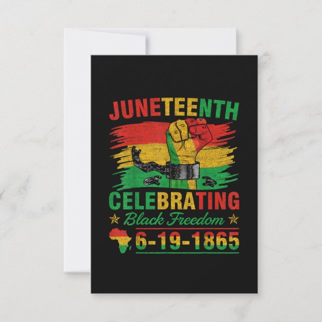 Invitation Juneteenth brisant toutes les chaînes hommes noirs (Devant)