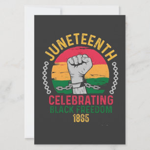 Invitation Juneteenth Célébration de la liberté noire 1865