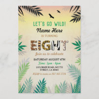 Jungle 8Anniversaire Huit Parties Safari ZOO Wild