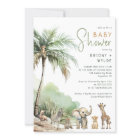 Jungle Safari Animaux Baby shower Couples