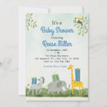 Jungle Safari Green Baby shower Party