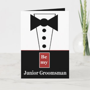Invitation JUNIOR GROOMSMAN avec Tux Funny A01