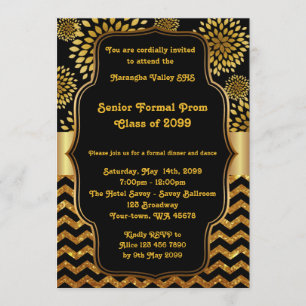 Invitation Junior supérieur de bal d'étudiants, style de