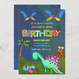 Invitation Jurassic Dinosaur fête d'anniversaire Enfants Célé