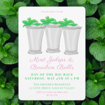 Jus de menthe Bourbon Balls Horse Race Derby Day