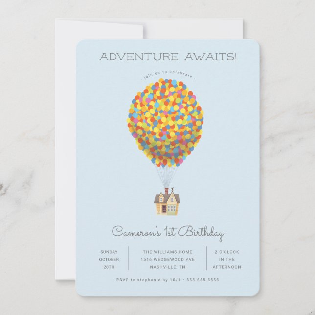 Invitation JUSQU' | Aventure Attend 1er Anniversaire Invitati (Devant)