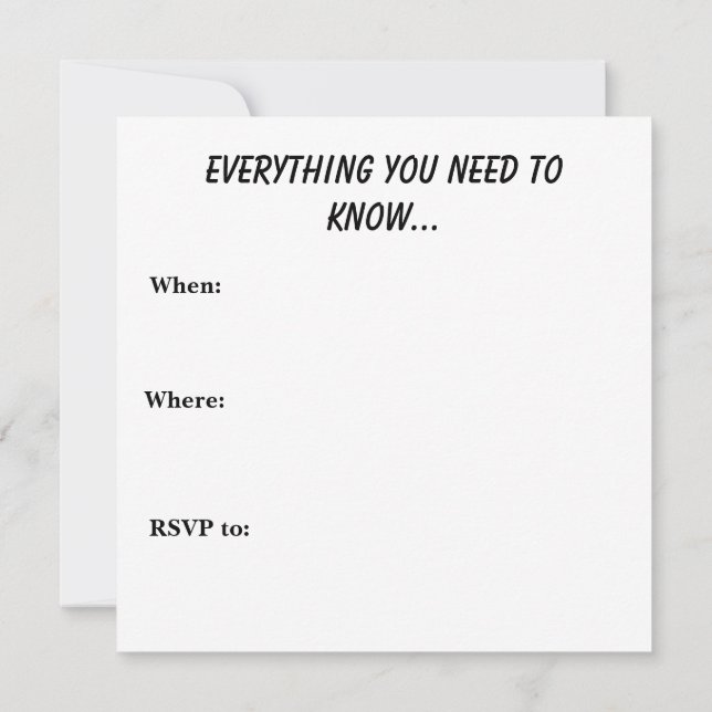 Invitation Jusqu'à ce que la mort nous sépare (Dos)