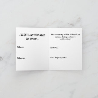 Invitation Jusqu'à ce que la mort nous sépare