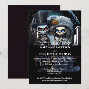 Invitation Jusqu'à ce que la mort nous sépare, cadavre, marié