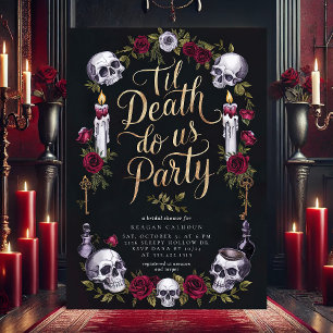 Invitation Jusqu'à ce que la mort nous sépare, fête gothique 