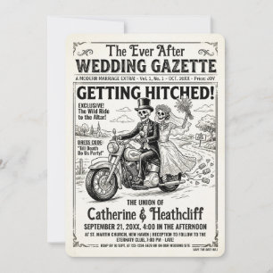 Invitation Jusqu'à ce que la mort nous sépare Gazette de mari