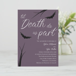 Invitation Jusqu'à ce que la mort nous sépare Mariage