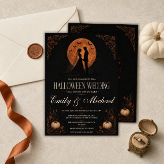 Invitation Jusqu'à ce que la mort nous sépare Mariage gothiqu