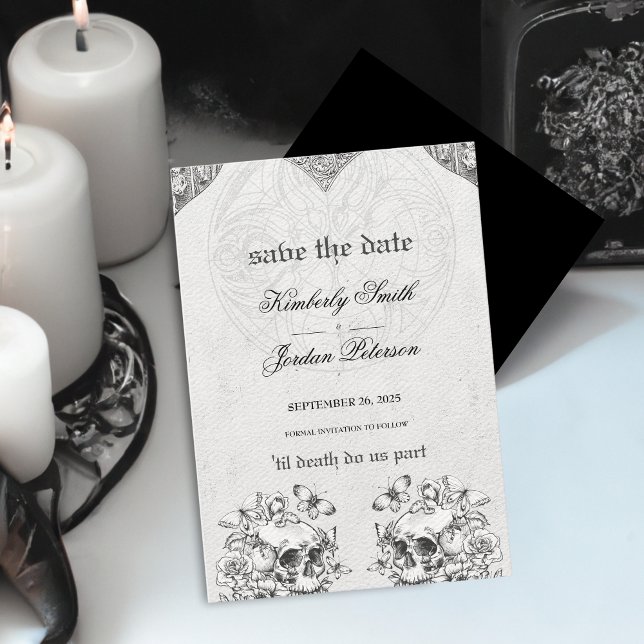 Invitation Jusqu'à ce que la mort nous sépare Mariage gothiqu (Créateur téléchargé)