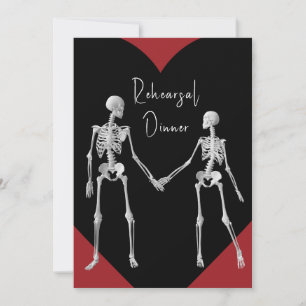 Invitation Jusqu'à ce que la mort nous sépare Skeleton Black