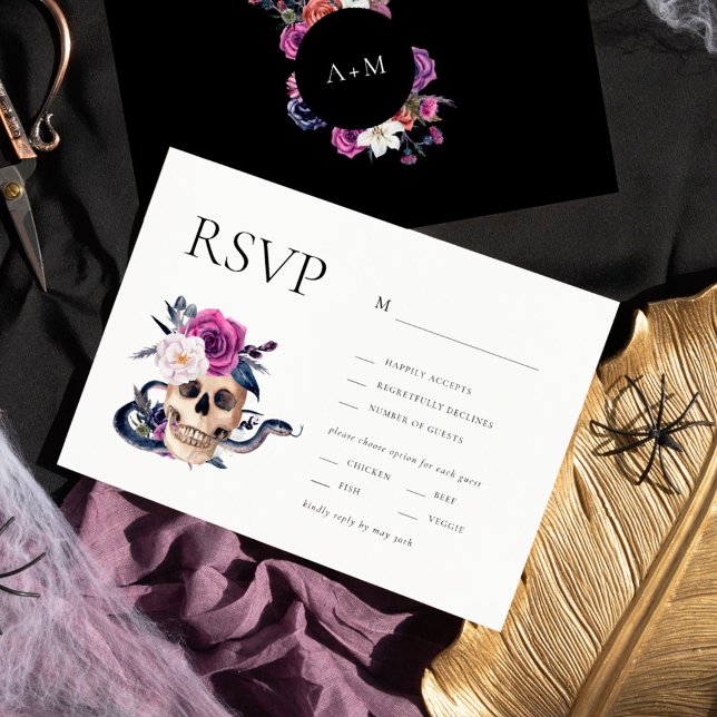 Invitation 'Jusqu'à ce que la mort nous sépare violet et noir (Créateur téléchargé)