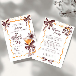 Invitation Jusqu'à la mort Bow Cocktail Halloween Bacheloeret