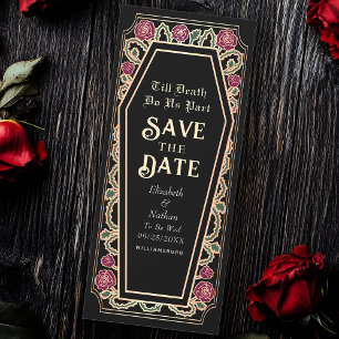 Invitation Jusqu'à la mort Faisons-nous partie Goth noir Enre
