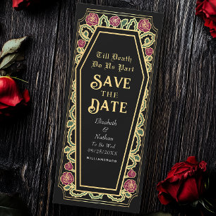Invitation Jusqu'à la mort Faisons-nous partie Goth noir Enre