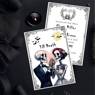Invitation Jusqu'à la mort Faisons-nous partie Mariage de squ