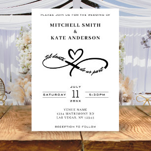 Invitation Jusqu'à la mort faisons-nous partie Mariage de sym