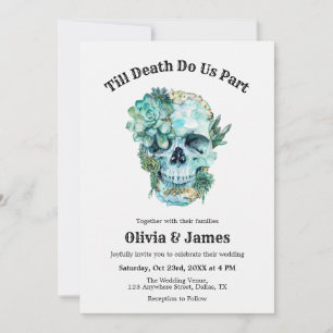 Invitation Jusqu'à la mort faisons-nous partie Mariage d'Hall