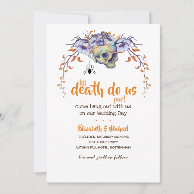 Invitation Jusqu'à la mort Faisons-nous partie Mariage Invita (Devant)