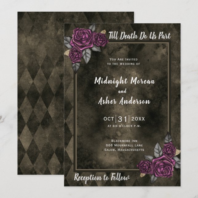 Invitation Jusqu'à la mort Faisons-nous partie Sepia Faire-pa (Devant / Derrière)