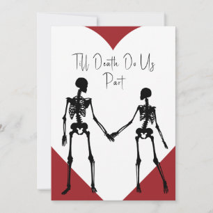 Invitation Jusqu'à la mort Faisons-nous partie Squelette Mari