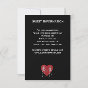 Invitation Jusqu'à la mort Faisons-nous partie Squelette noir