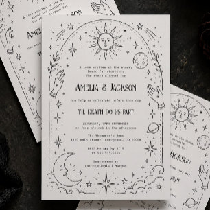 Invitation Jusqu'à la mort Fête de mariage de Halloween