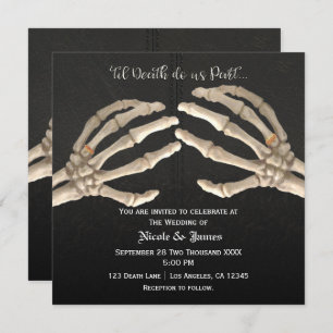 Invitation Jusqu'à la mort : le mariage d'un Mariage d'or squ