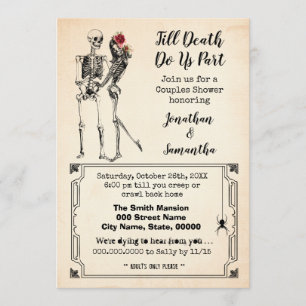 Invitation Jusqu'à la mort, nous allons en partie halloween l