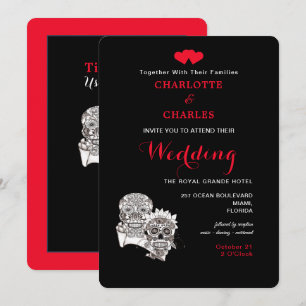 Invitation Jusqu'à la mort nous faire partie Skuls Mariage no