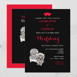 Invitation Jusqu'à la mort nous faire partie Skuls Mariage no