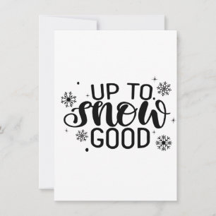 Invitation Jusqu'à neige bonne drôle de Noël Hiver Flocon de 