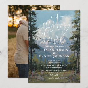 Invitation Just Love Mountain Guirlande Lumineuse Mariage Pho
