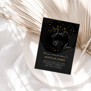 Invitation Juste Aimer Soirée De Mariage Élégante