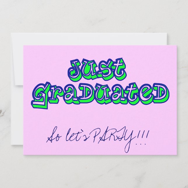 Invitation Juste gradué, ainsi PARTY ! ! ! (Devant)