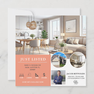 Invitation Juste listé   Flyer immobilier