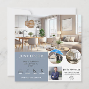 Invitation Juste listé Flyer immobilier