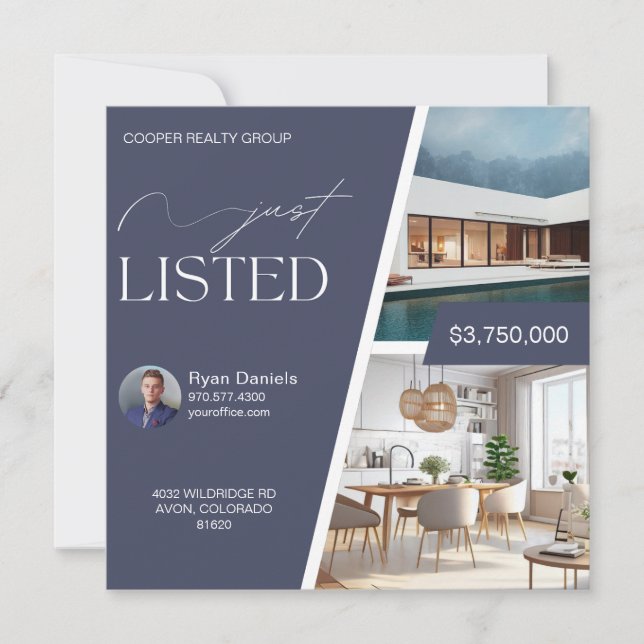 Invitation Juste listé | Flyer immobilier (Devant)