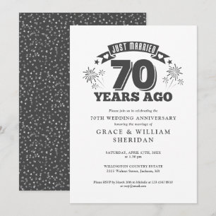 Invitation Juste marié 70ème anniversaire de Mariage
