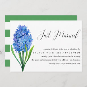 Invitation Juste marié Blue Hydrangea post brunch mariage