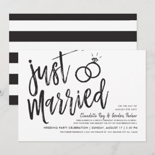 Invitation Juste marié Fête de mariage