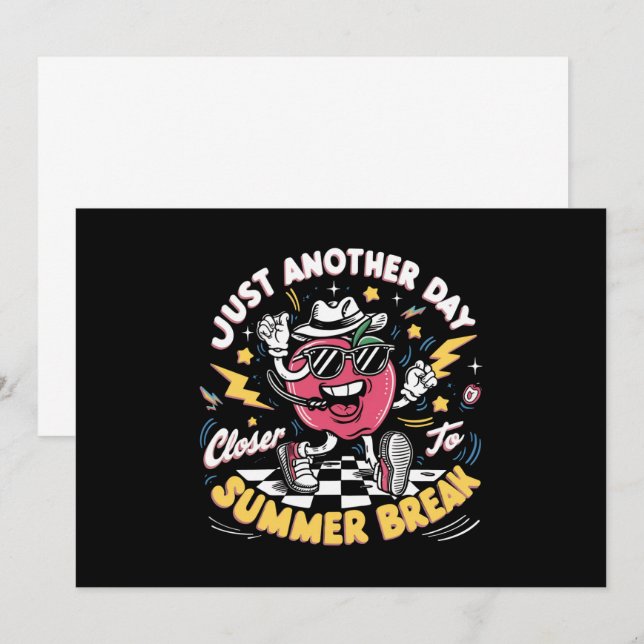 Invitation Juste un autre jour plus proche des vacances d'été (Devant / Derrière)