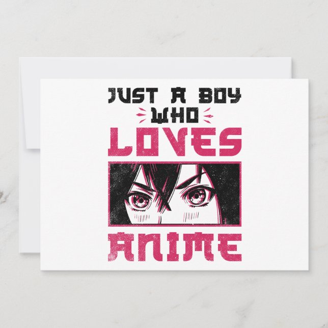 Invitation Juste un garçon qui aime Anime Weeb Otaku (Devant)
