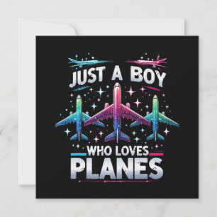 Invitation Juste un garçon qui aime les avions